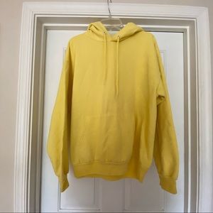 Yellow Cotton Hoodie